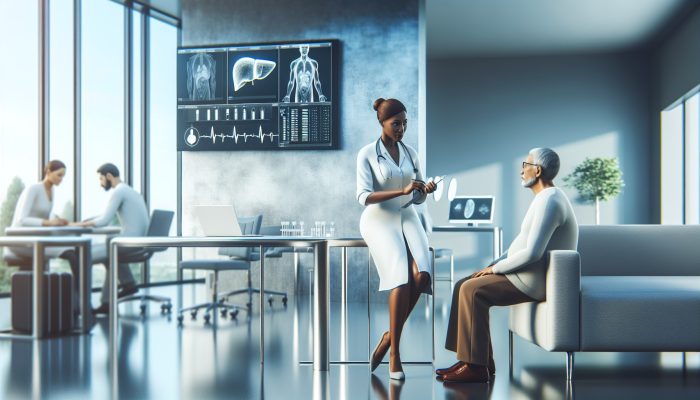 Modern private clinic in Royton with advanced equipment, offering quick liver blood tests and personalized care.