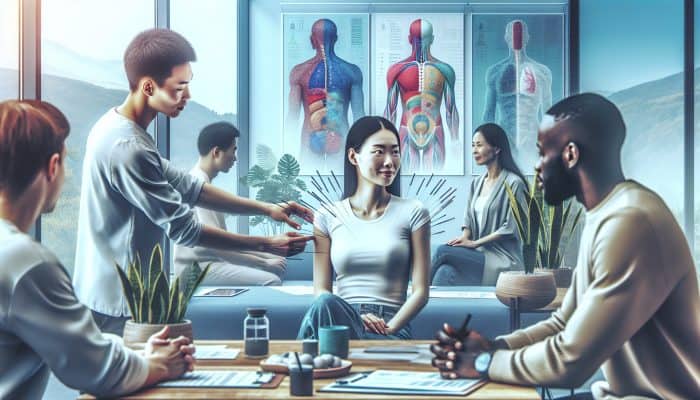 A calm UK clinic where patients receive either gentle Japanese or immediate Chinese acupuncture, based on personal health preferences.