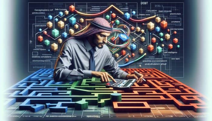 Debt Consolidation and Credit Utilisation Hacks: UK Strategies | DCL A person analysing financial chart and debt documents, focused on debt consolidation assessment.